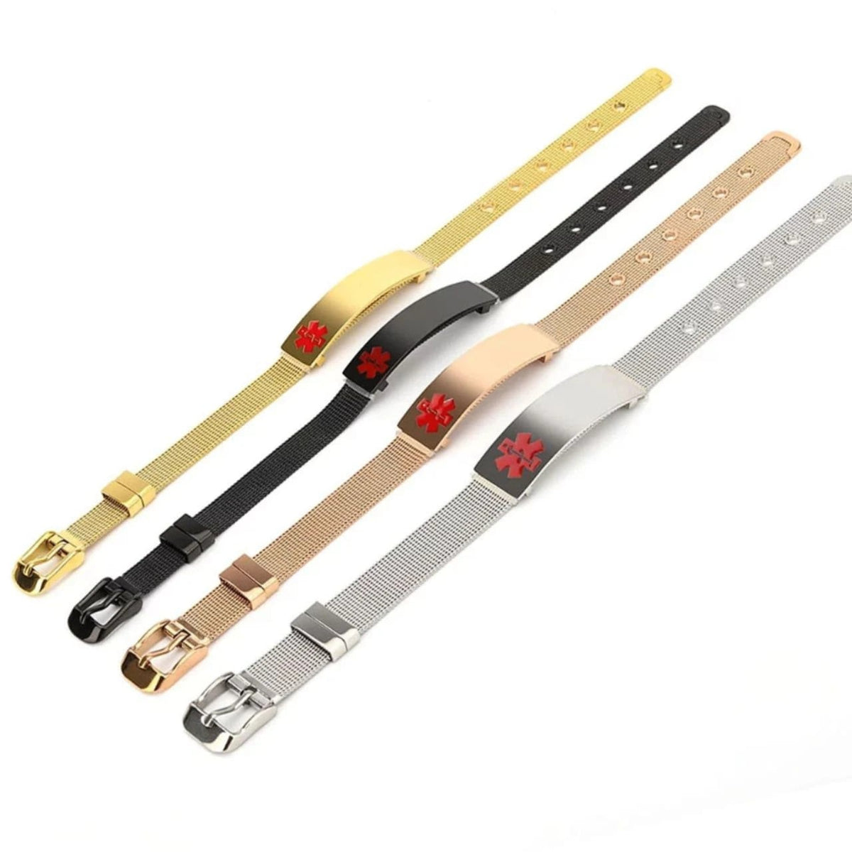 Adjustable Steel Medical ID Bracelet