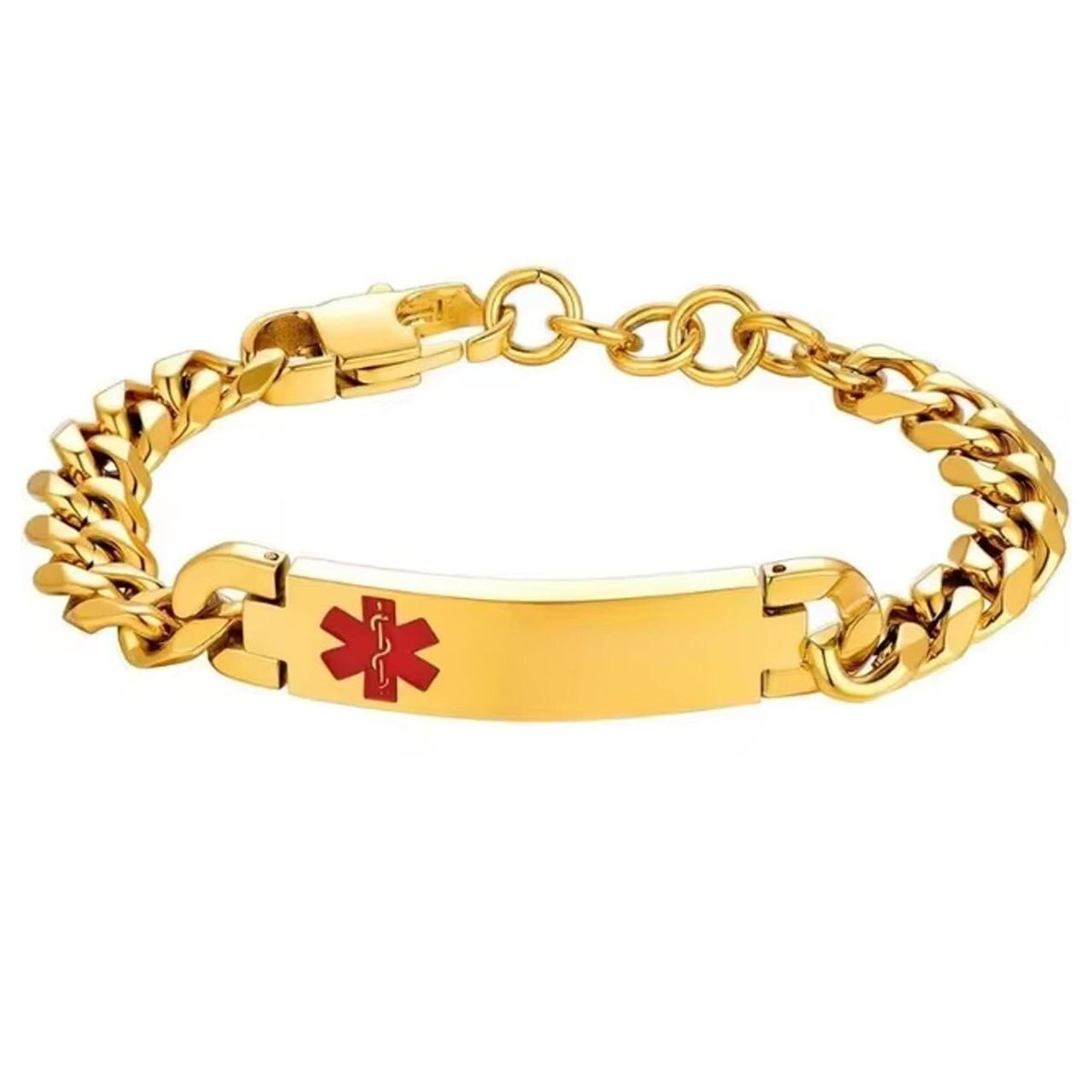 Slim Curb Chain Medical ID Bracelet
