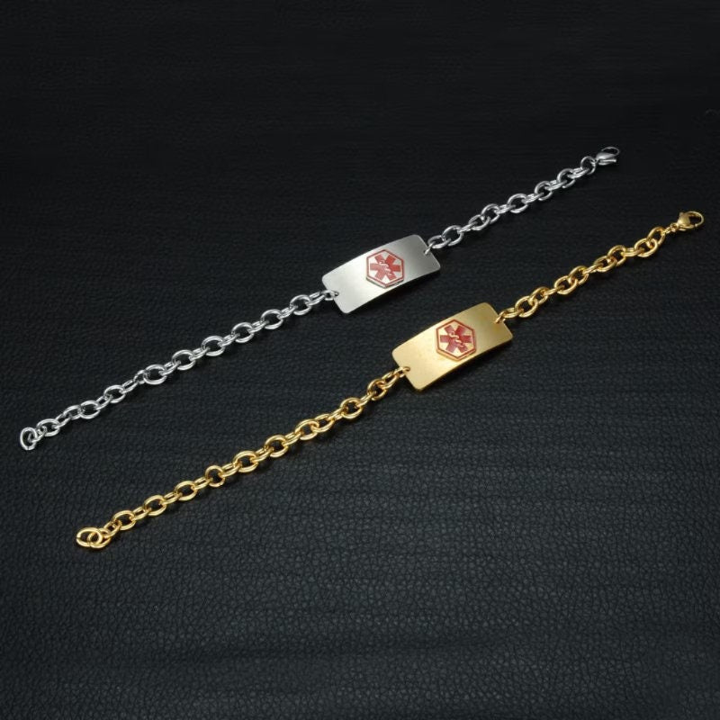 Chunky Chain Medical ID Bracelet