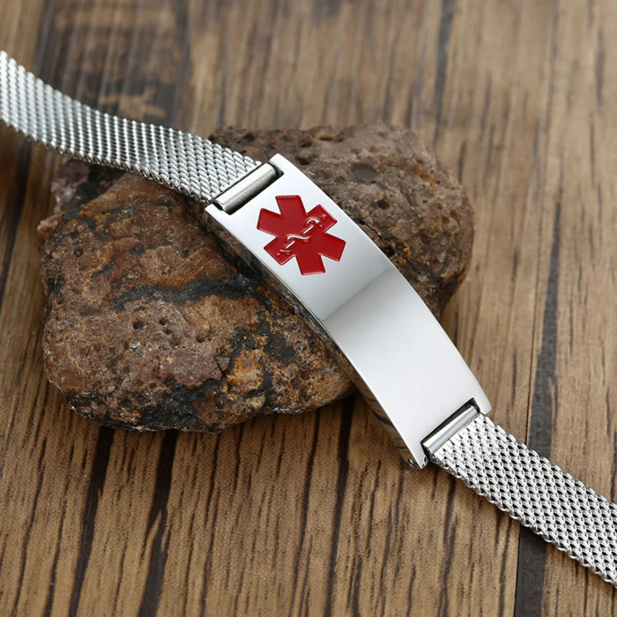 Steel Mesh Medical ID Bracelet