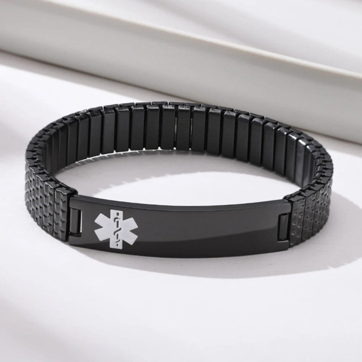 Steel Stretch Medical ID Bracelet