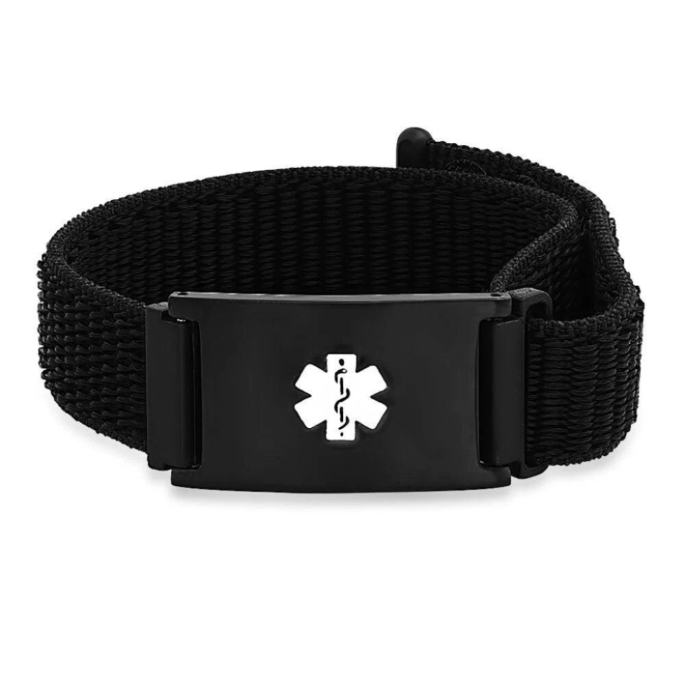 Adjustable Nylon Medical ID Bracelet