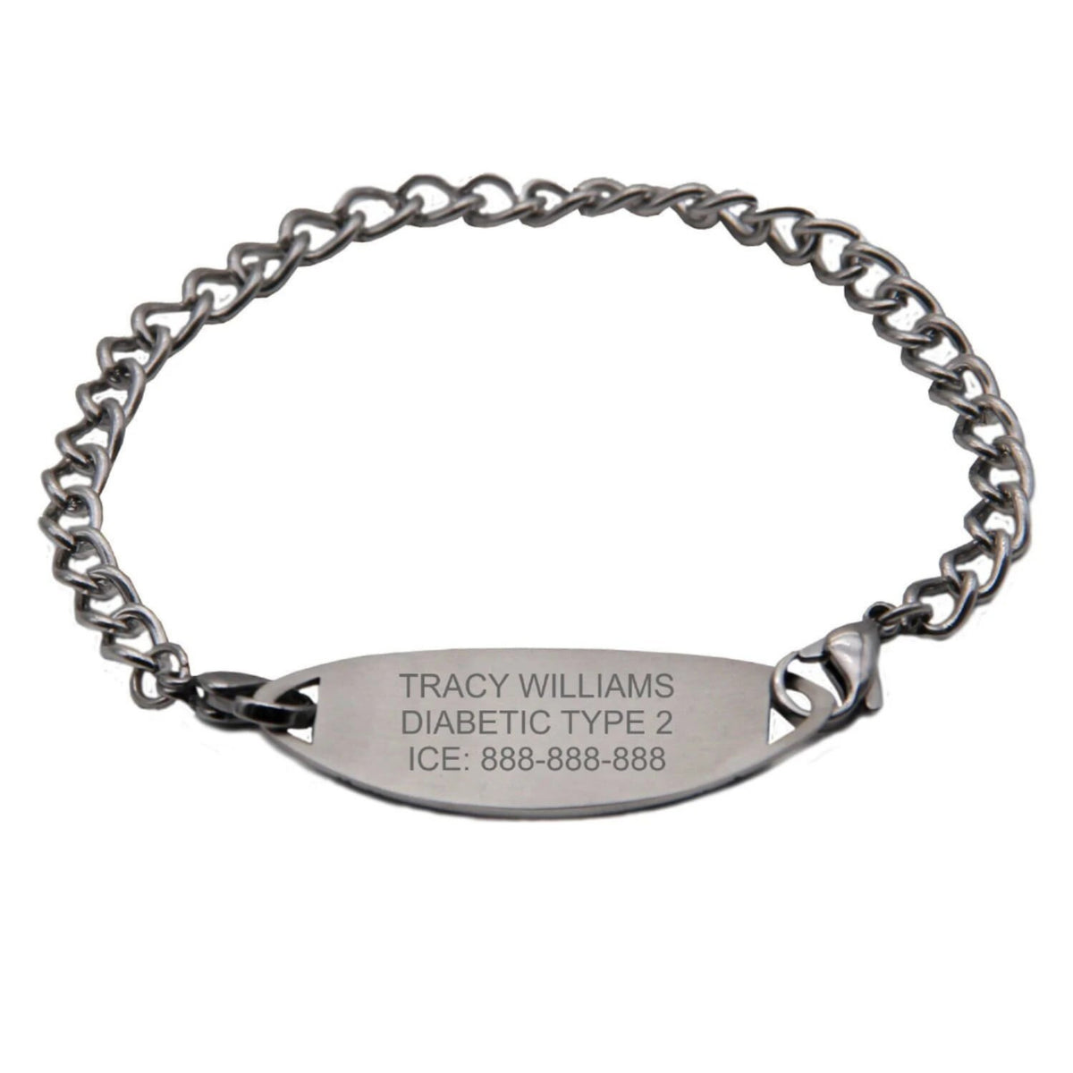 Filigree Plate Chain Medical ID Bracelet