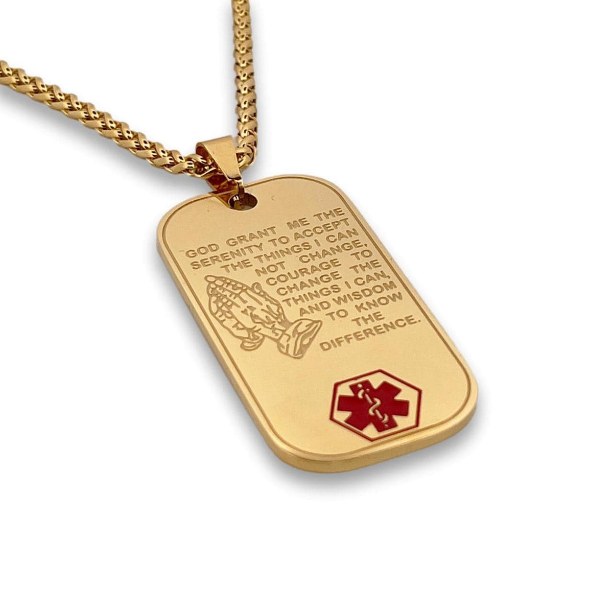Dog Tag Medical ID Necklace