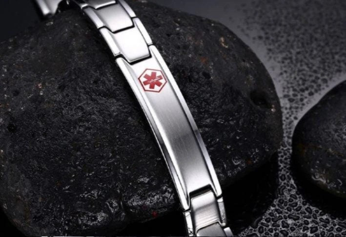 Flat Link Steel Medical ID Bracelet