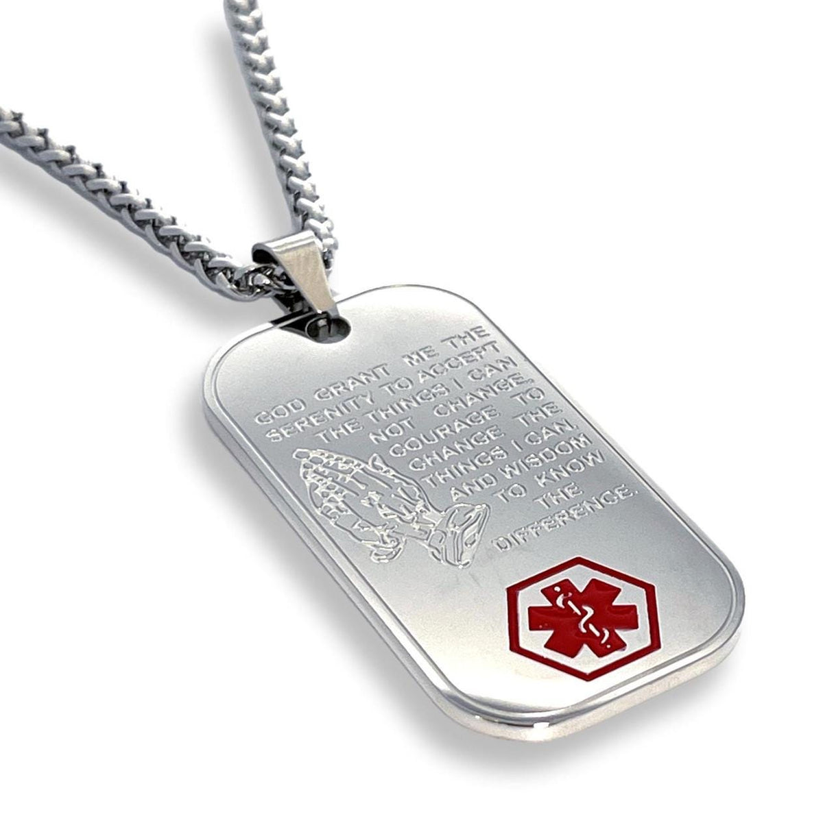 Dog Tag Medical ID Necklace