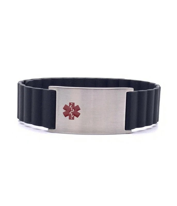 Magnetic Silicone Medical ID Bracelet
