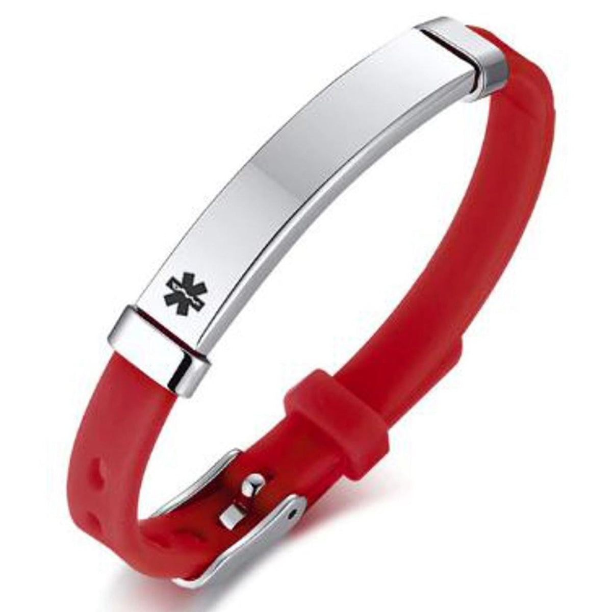 Slim Silicone Medical ID Bracelet