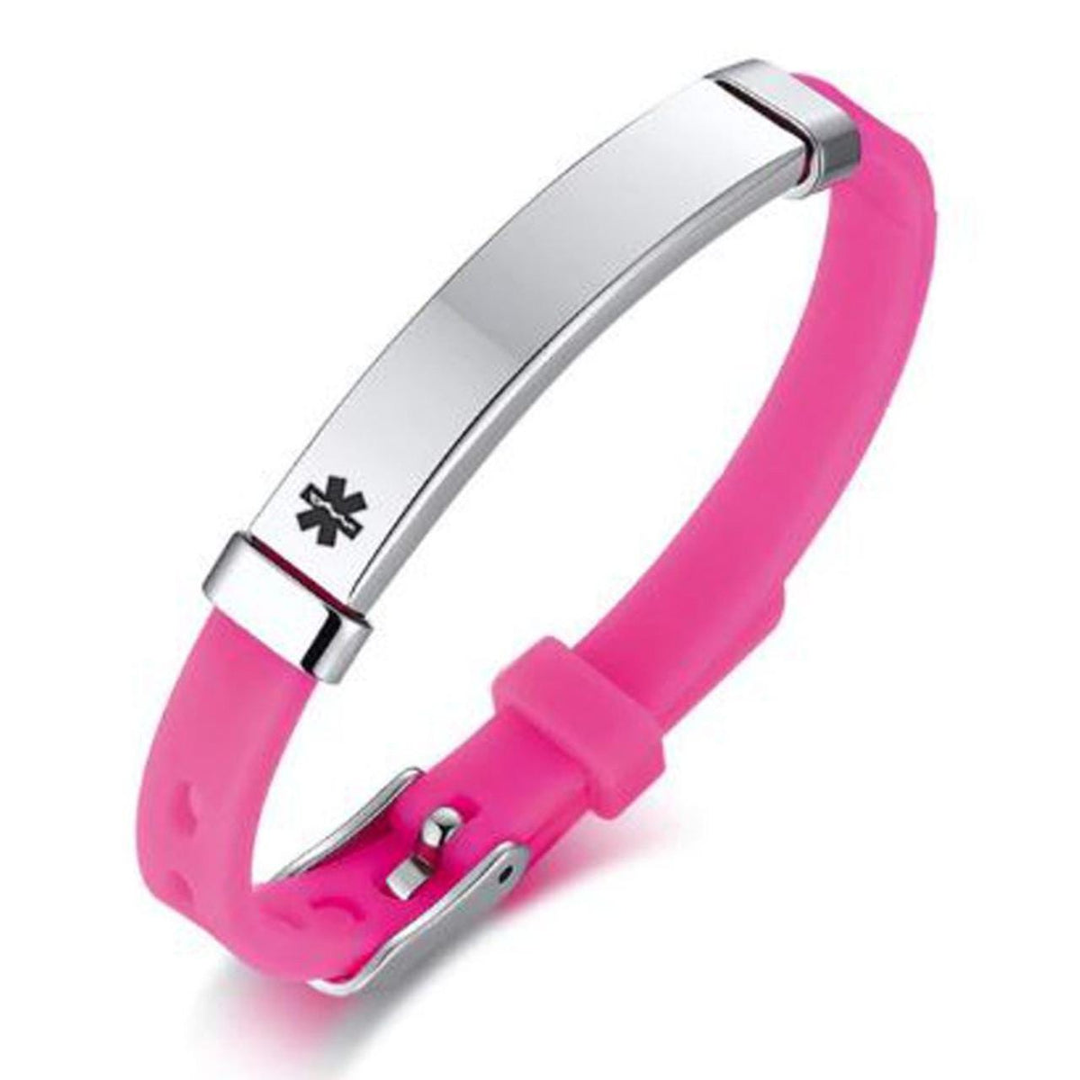 Slim Silicone Medical ID Bracelet