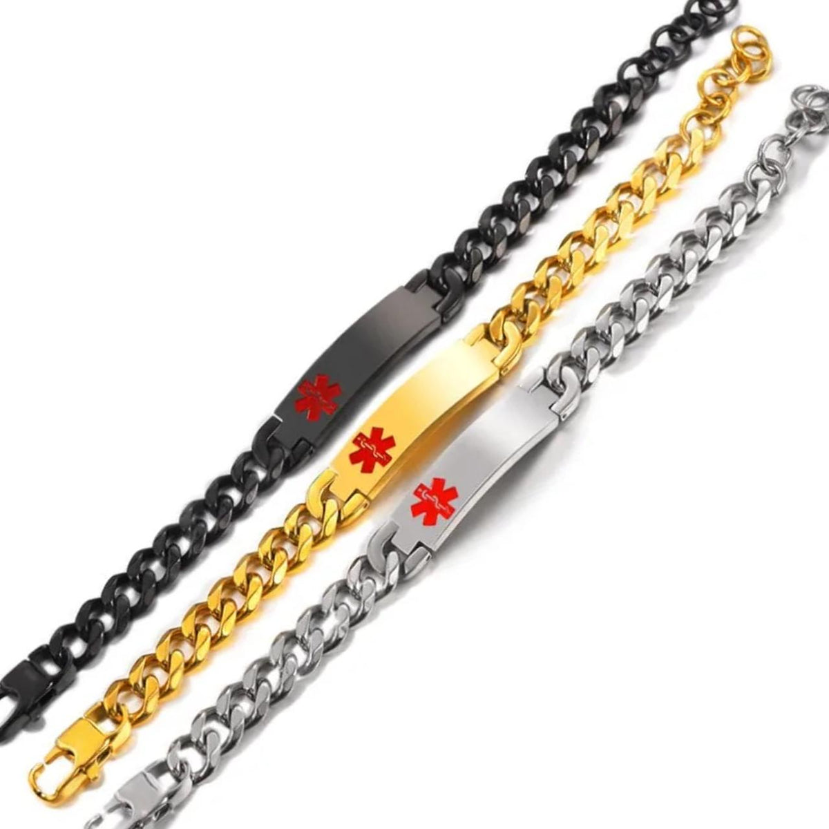 Slim Curb Chain Medical ID Bracelet
