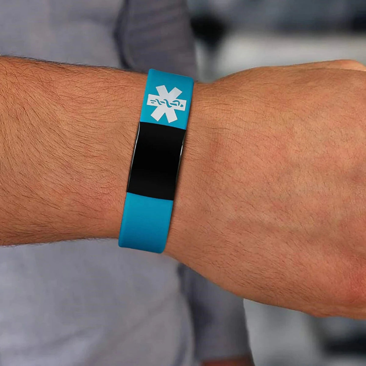 Stretch Silicone Medical ID Bracelet