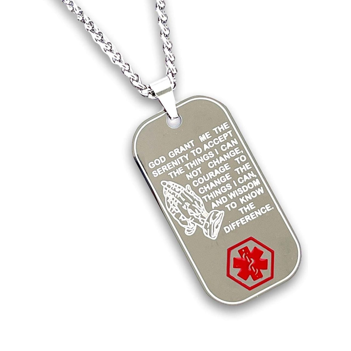 Dog Tag Medical ID Necklace