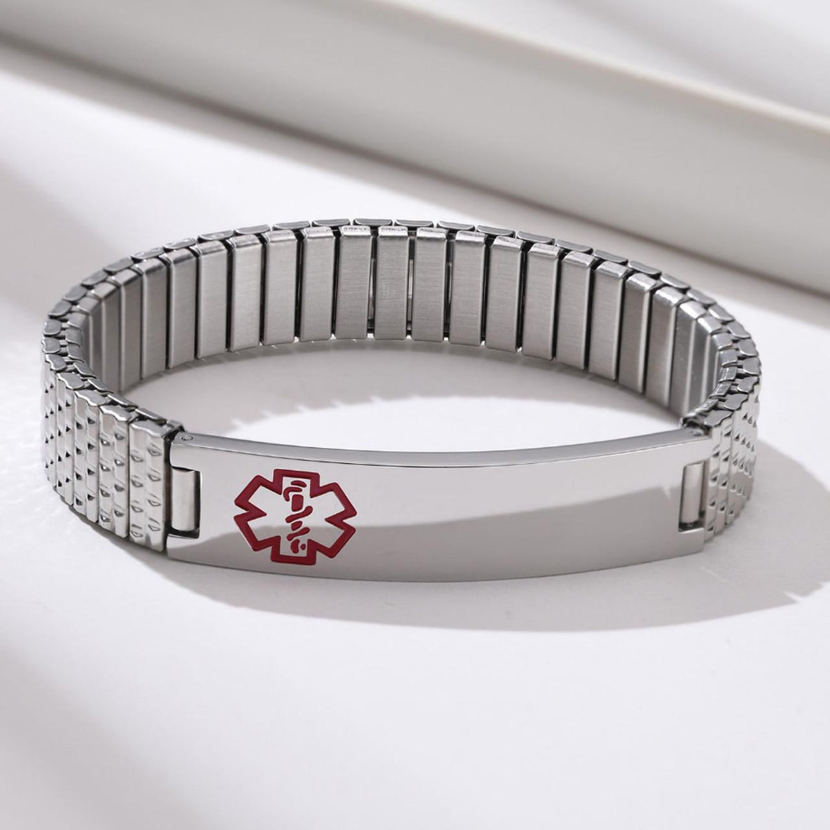 Steel Stretch Medical ID Bracelet