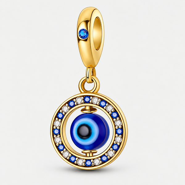 Gold evil-eye charm